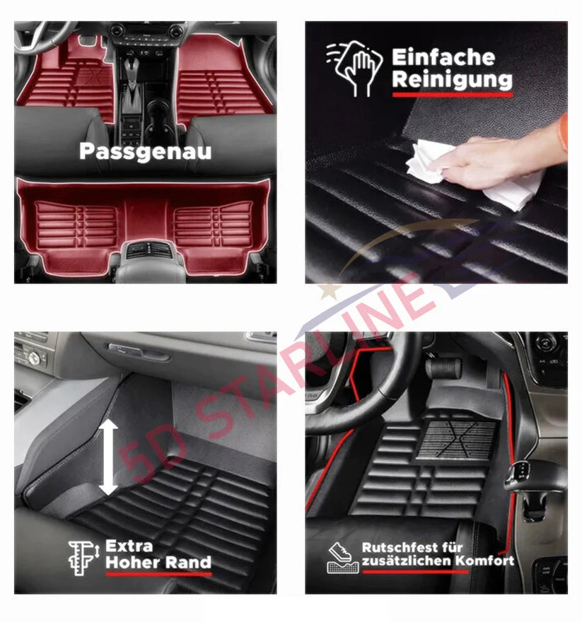 5D Starline Premium Auto Fussmatten TPE Set passend für BMW X7 (G07) Baujahr ab 2019