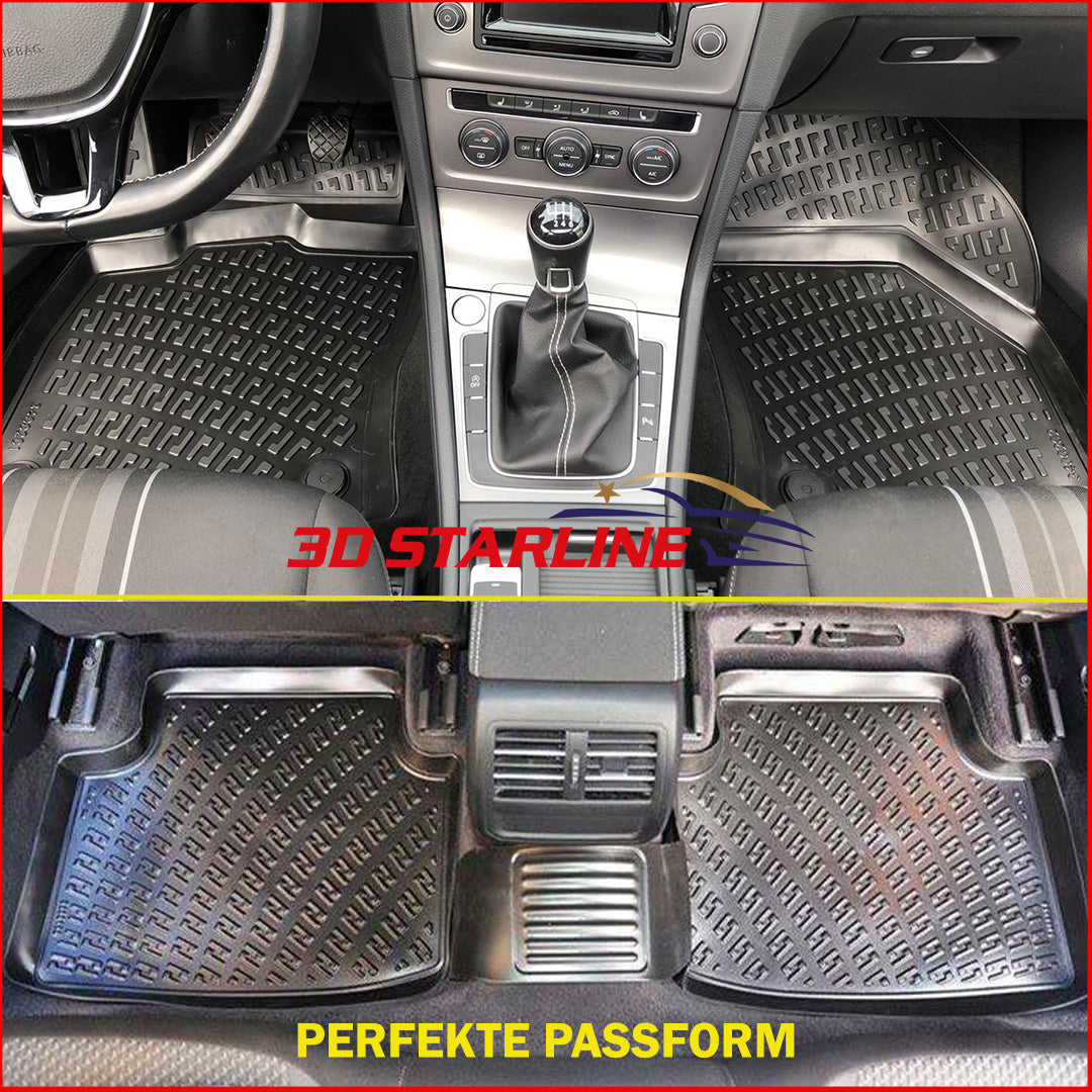 3D Starline Gummimatten Set für MERCEDES-BENZ CLA (C117) 2014-2018 Auto Fußmatten passgenaue ekstra hoher