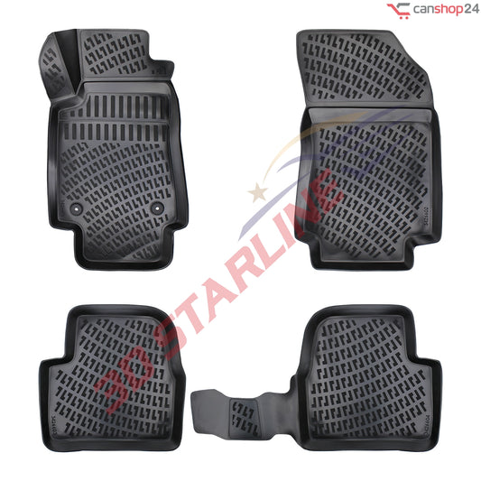 3D Starline Gummimatten Set für CITROEN C3 (3.Gen) ab 2017 Auto Fußmatten ekstra hoher