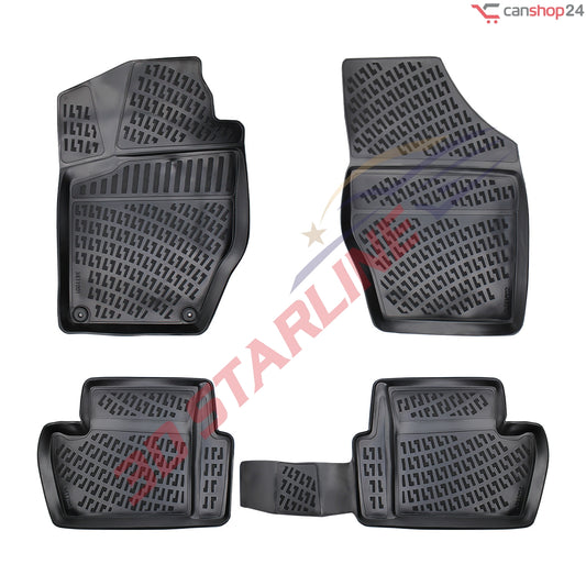 3D Starline Gummimatten Set für CITROEN C4 (2.Gen) 2010-2020 Auto Fußmatten ekstra hoher