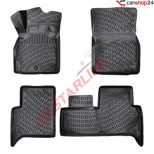 3D Starline Gummimatten Set für RENAULT SCENIC (III) 2009-2016 Auto Fußmatten passgenaue ekstra hoher