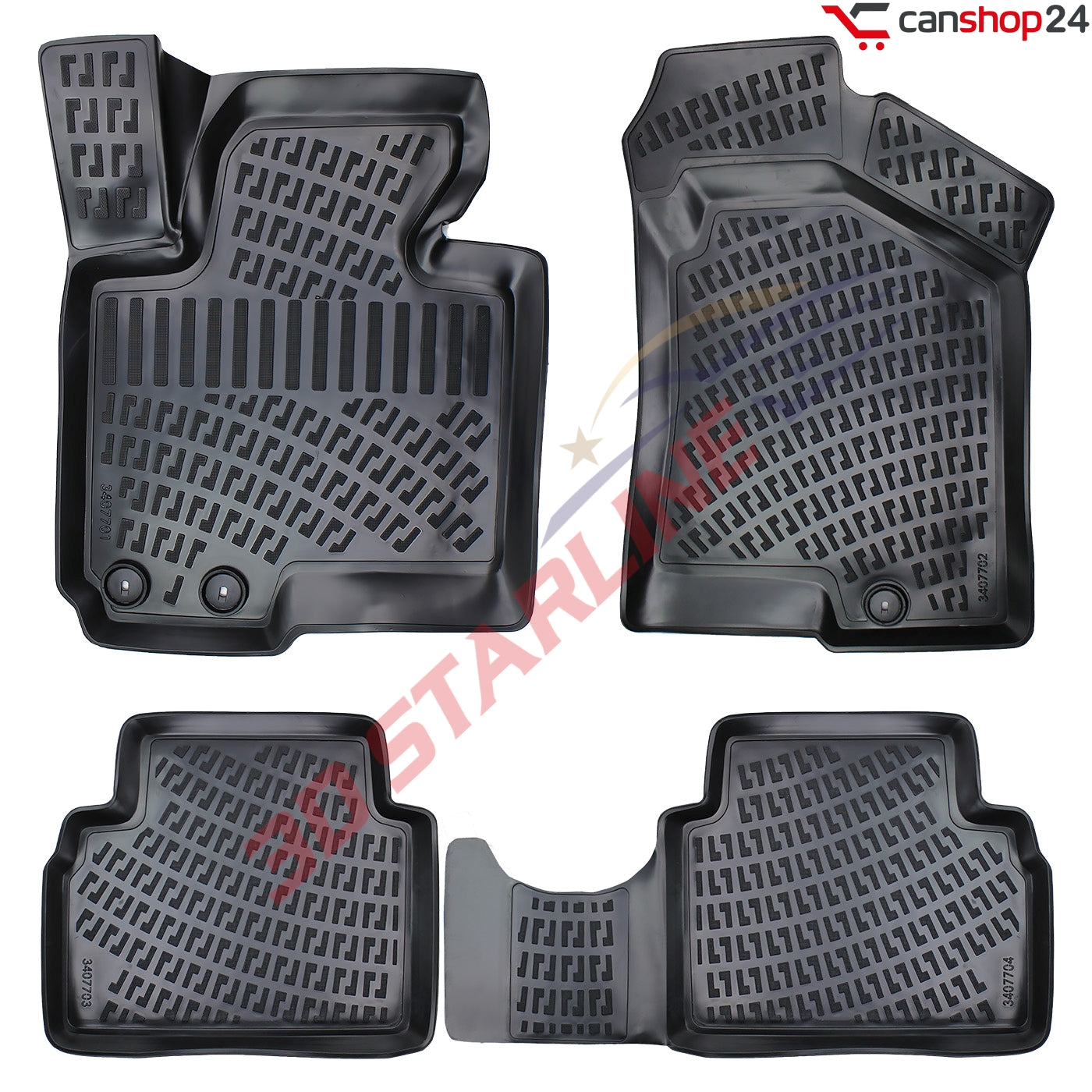 3D Starline Gummimatten Set für HYUNDAI ix35 2010-2015 passgenaue Auto Fußmatten ekstra hoher