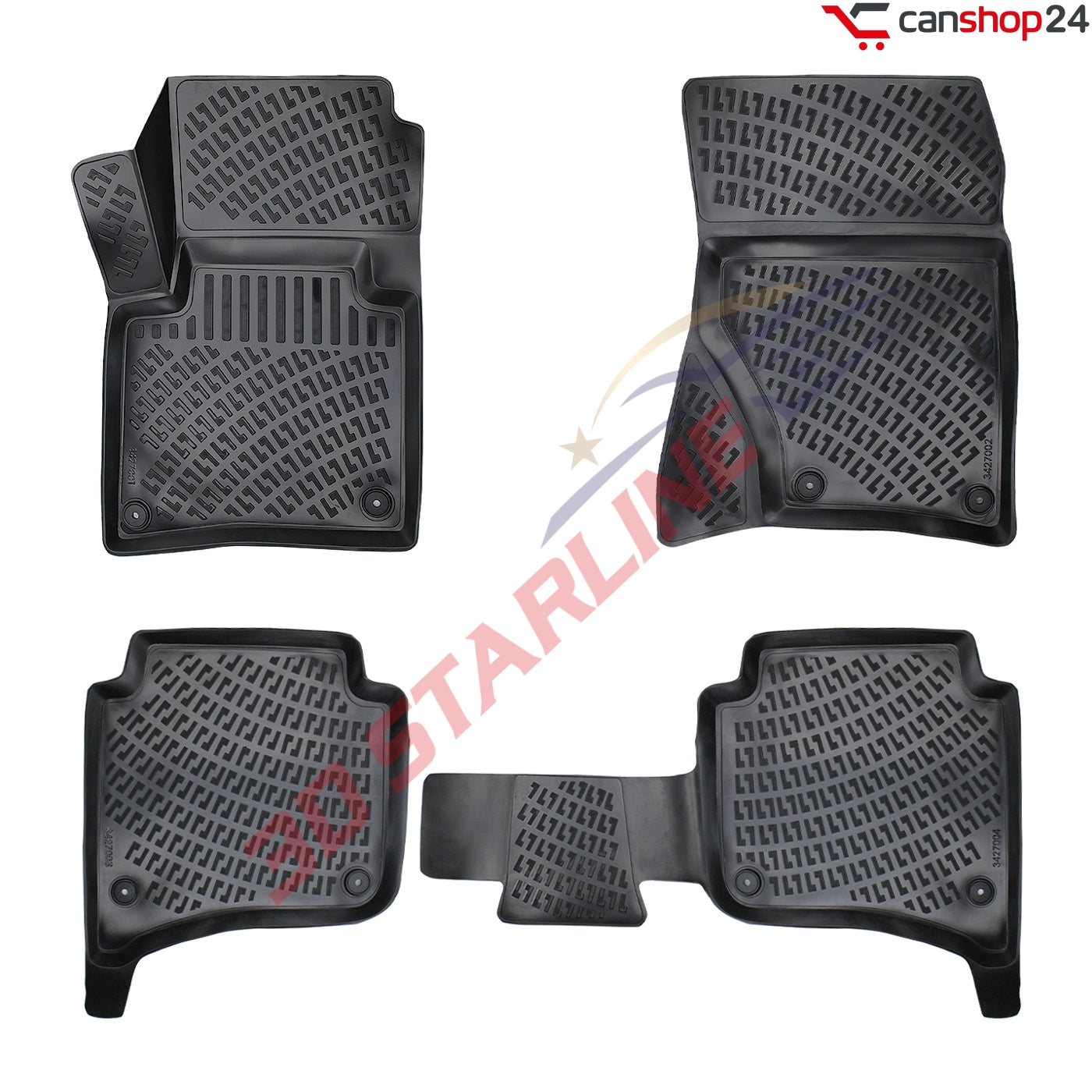 3D Starline Gummimatten Set für VW TOUAREG (2.Gen) 2010-2015 Auto Fußmatten passgenaue ekstra hoher