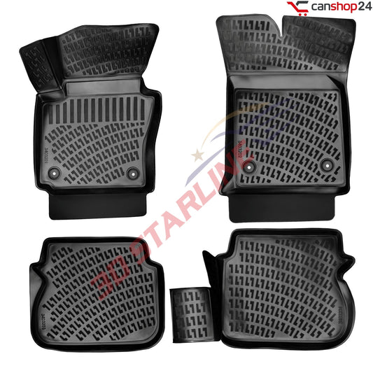 3D Starline Gummimatten Set für VW CADDY 2016-2020 Auto Fußmatten passgenaue ekstra hoher