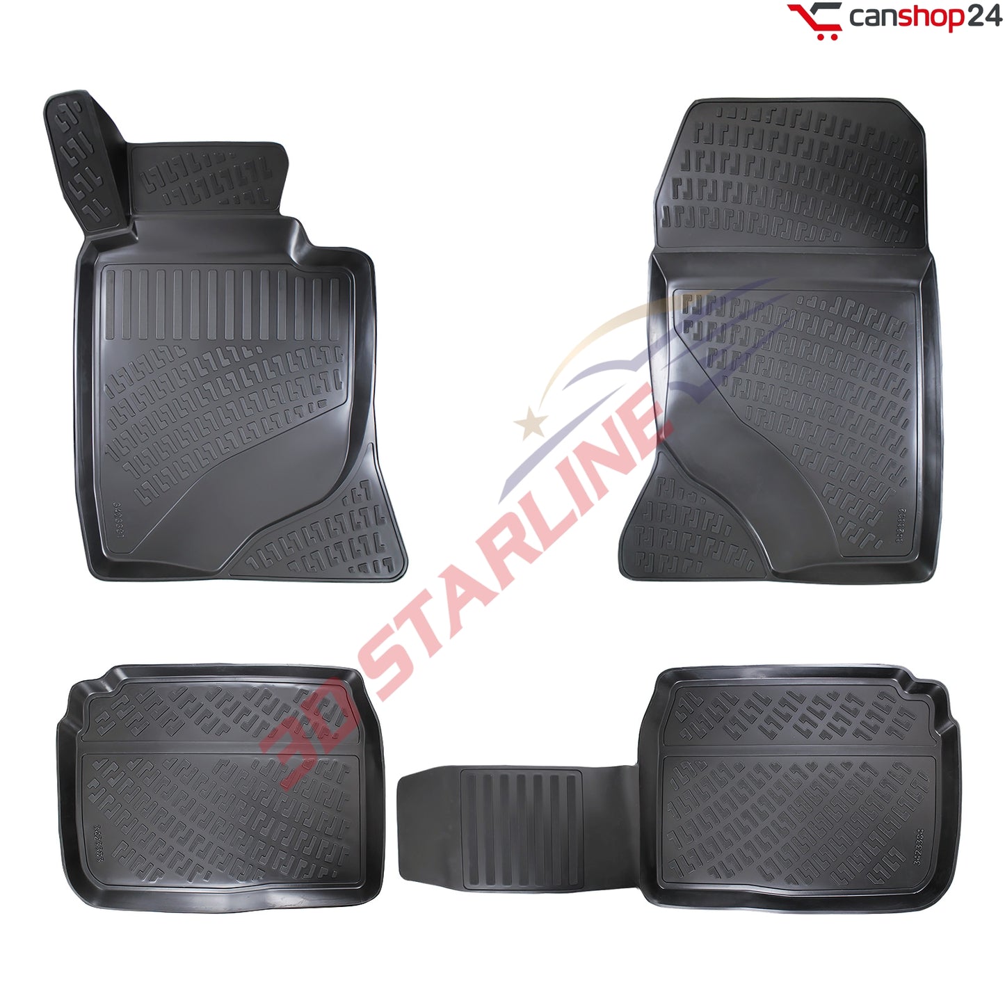 3D Starline Gummimatten Set für MERCEDES-BENZ E-Klasse (W124) 1985-1995 Auto Fußmatten passgenaue ekstra hoher