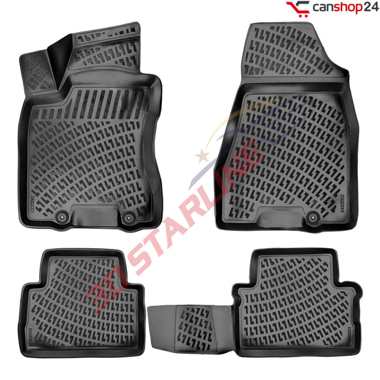 3D Starline Gummimatten Set für RENAULT KOLEOS (1.Gen) 2006-2016 Auto Fußmatten passgenaue ekstra hoher