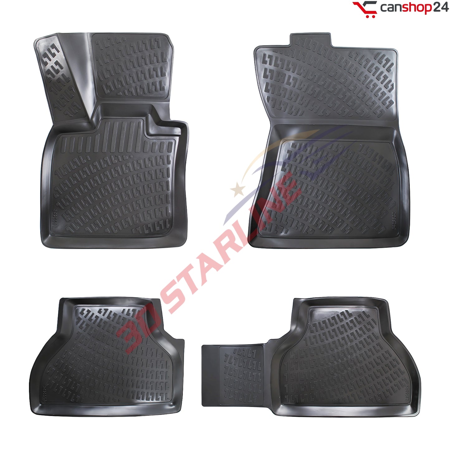 3D Starline Gummimatten Set für BMW X6 (E71) 2008-2014 Auto Fußmatten ekstra hoher