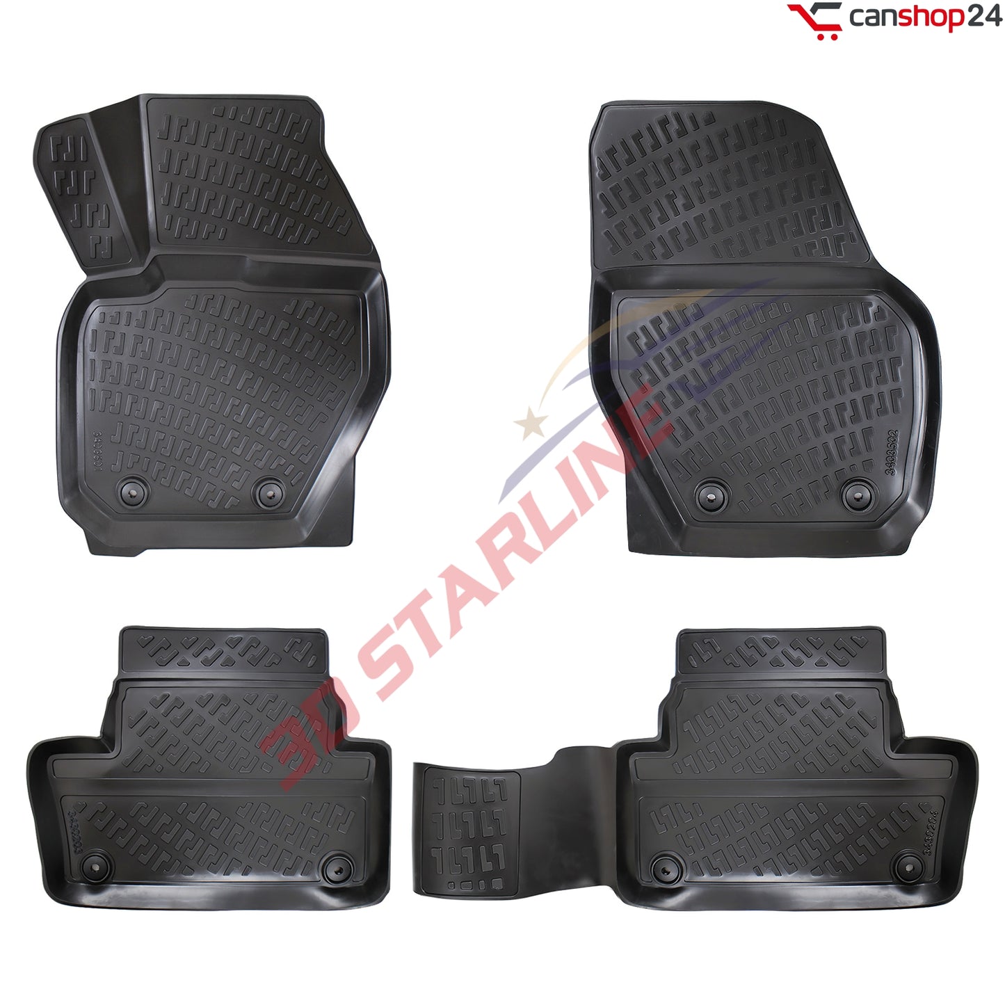 3D Starline Gummimatten Set für VOLVO XC-60 (1.Gen) 2008-2016 Auto Fußmatten passgenaue ekstra hoher