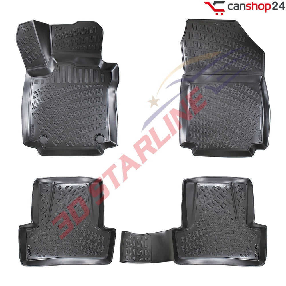 3D Starline Gummimatten Set für RENAULT CAPTUR (1.Gen) 2013-2019 Auto Fußmatten passgenaue ekstra hoher