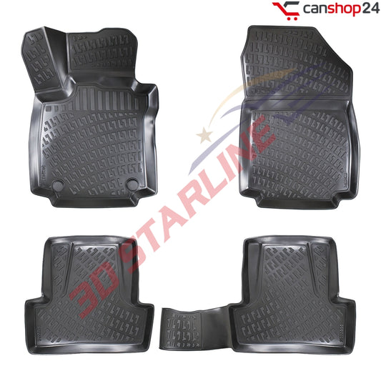 3D Starline Gummimatten Set für RENAULT CAPTUR (1.Gen) 2013-2019 Auto Fußmatten passgenaue ekstra hoher