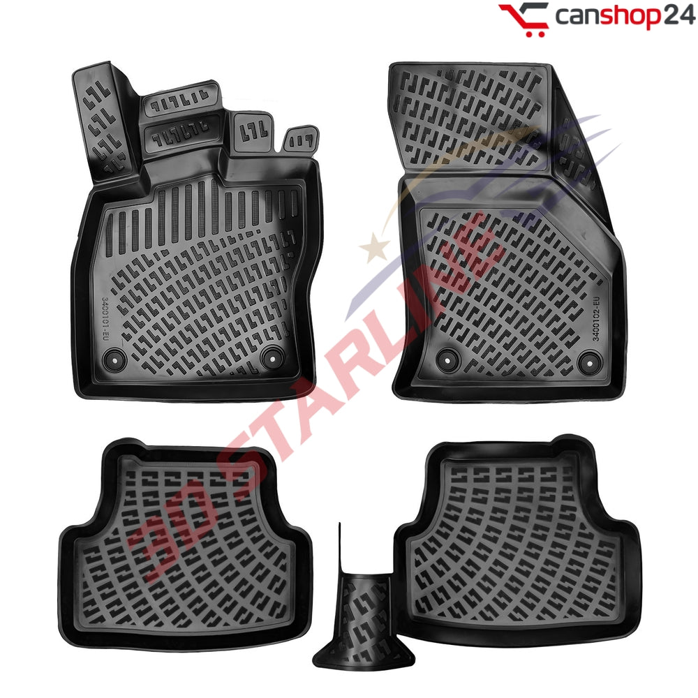 3D Starline Gummimatten Set für VW GOLF 7 (VII) 2012-2020 Auto Fußmatten passgenaue ekstra hoher