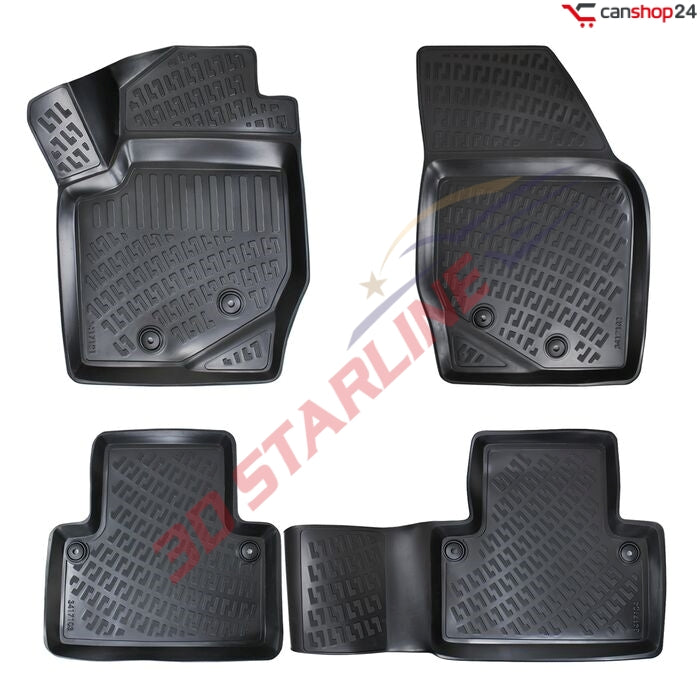 3D Starline Gummimatten Set für VOLVO XC90 (1.Gen) 2002-2014 Auto Fußmatten passgenaue ekstra hoher