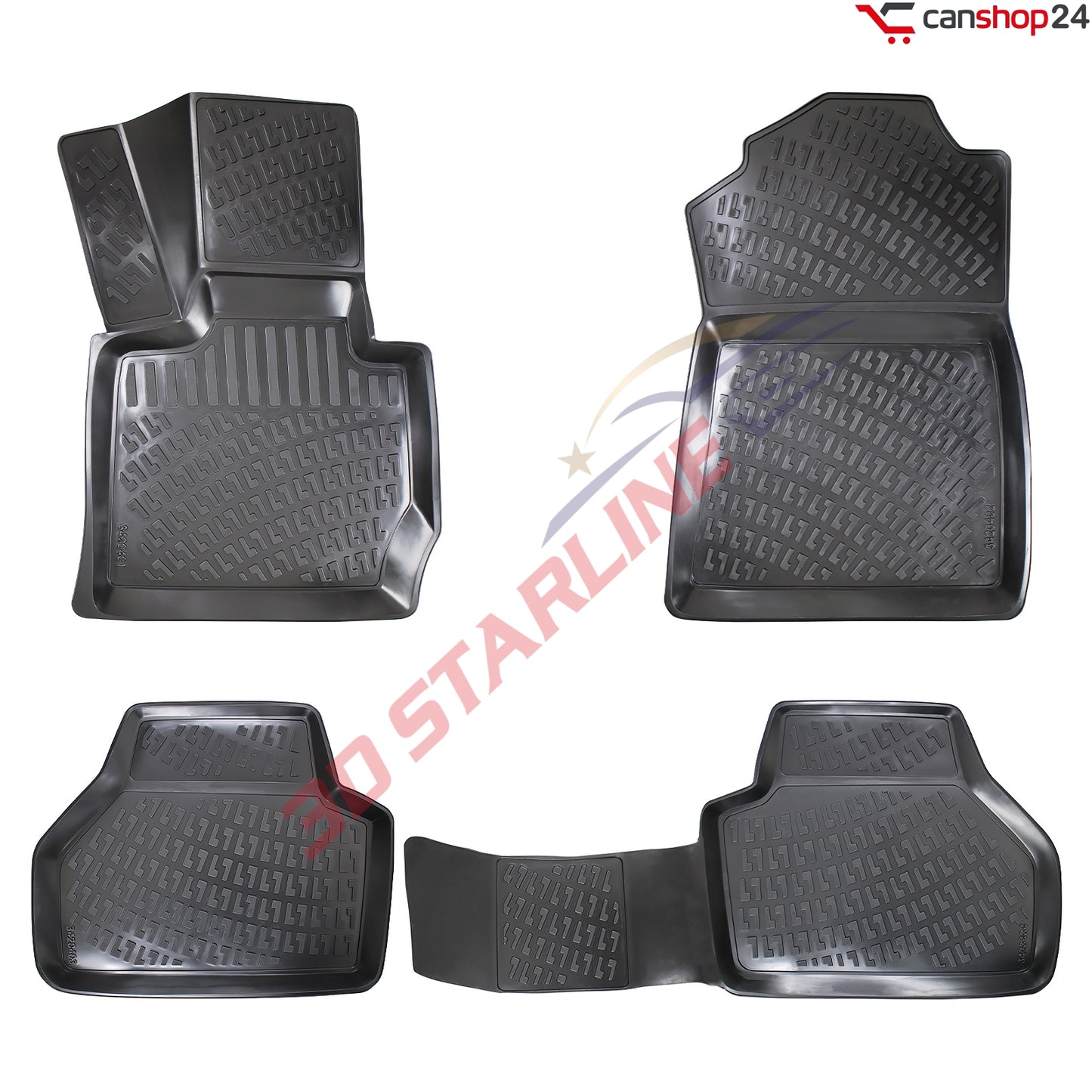 3D Starline Gummimatten Set für BMW X4 (F26) 2014-2018 Auto Fußmatten ekstra hoher