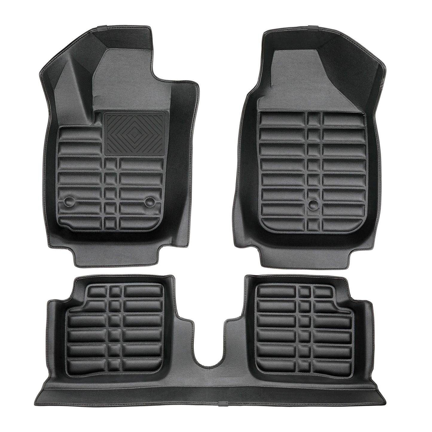 5D Starline Premium Auto Fussmatten TPE Set passend für Fiat 500 Baujahr 2009-2018