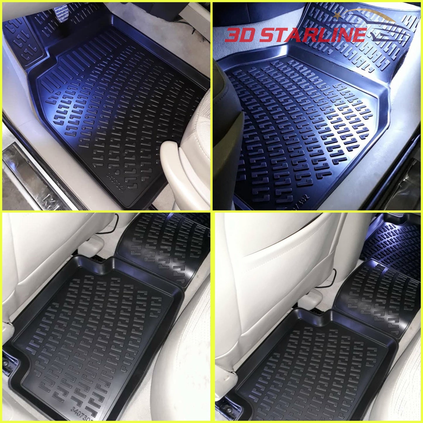 3D Starline Gummimatten Set für CHEVROLET TRAX Auto Fußmatten ekstra hoher