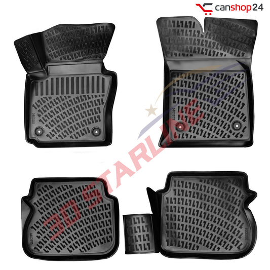 3D Starline Gummimatten Set für VW TOURAN (2.Gen) 2016-2021 Auto Fußmatten passgenaue ekstra hoher
