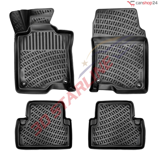 3D Starline Gummimatten Set für HONDA ACCORD 2009-2017 passgenaue Auto Fußmatten ekstra hoher