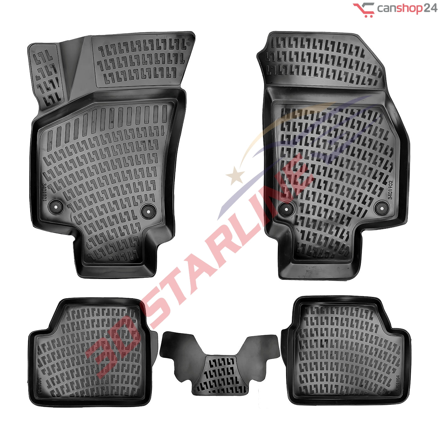 3D Starline Gummimatten Set für OPEL ASTRA (G) 1998-2004 Auto Fußmatten passgenaue ekstra hoher