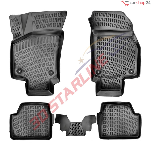 3D Starline Gummimatten Set für OPEL ASTRA (G) 1998-2004 Auto Fußmatten passgenaue ekstra hoher