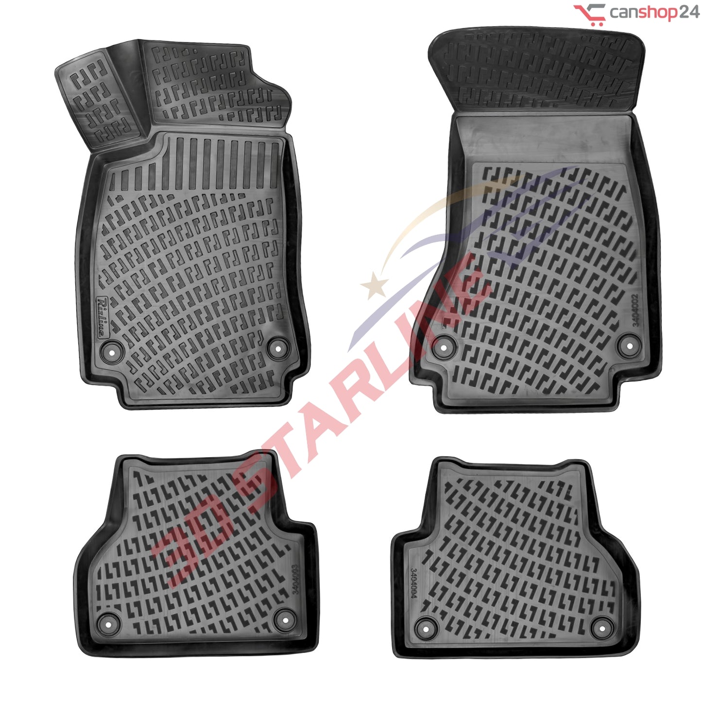 3D Starline AUDI A5 (1.Gen) 2007-2015 Gummimatten Auto Fußmatten passgenaue ekstra hoher