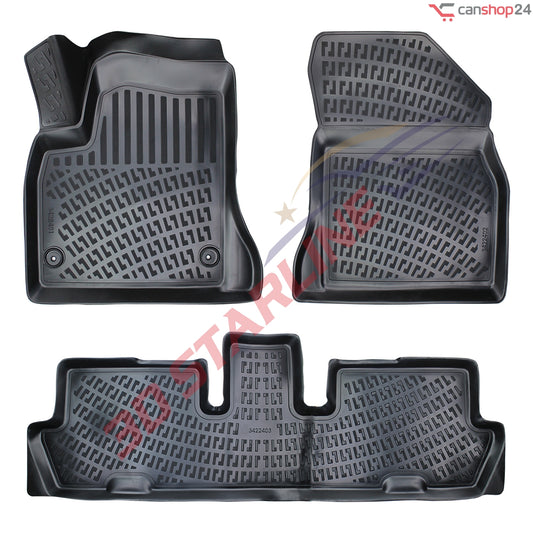 3D Starline Gummimatten Set für CITROEN C4 PICASSO (1.Gen) 2006-2013 Auto Fußmatten ekstra hoher