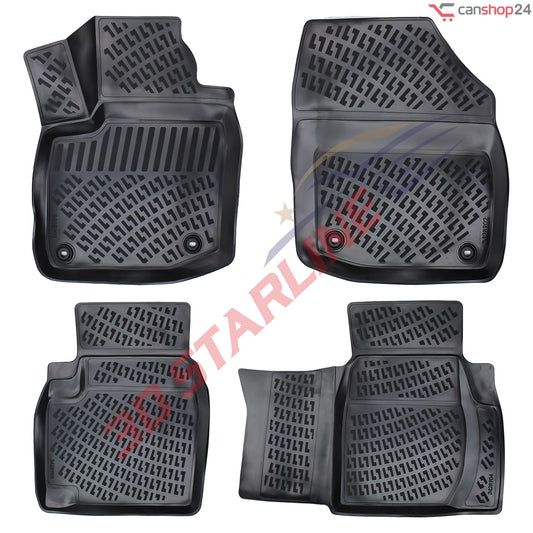 3D Starline Gummimatten Set für HONDA Civic HB 2012-2016 passgenaue Auto Fußmatten ekstra hoher