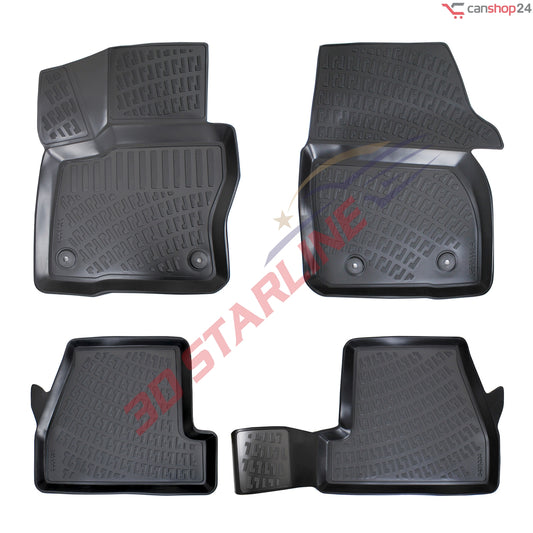 3D Starline Gummimatten Set für FORD FOCUS 3.5 (2015-2018) passgenaue Auto Fußmatten ekstra hoher