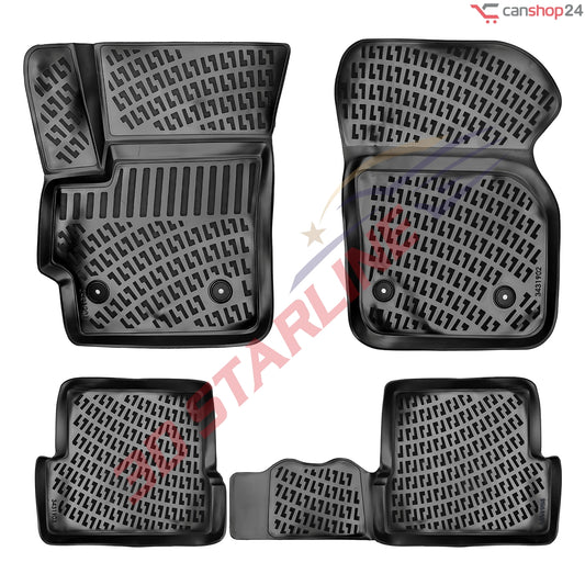 3D Starline Gummimatten Set für MAZDA 3 (1.Gen) 2003-2009 Auto Fußmatten passgenaue ekstra hoher
