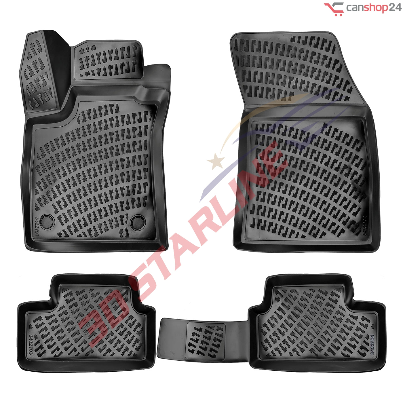 3D Starline Gummimatten Set für RENAULT MEGANE (IV) ab 2016 Auto Fußmatten passgenaue ekstra hoher