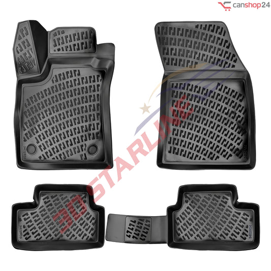 3D Starline Gummimatten Set für RENAULT MEGANE (IV) ab 2016 Auto Fußmatten passgenaue ekstra hoher