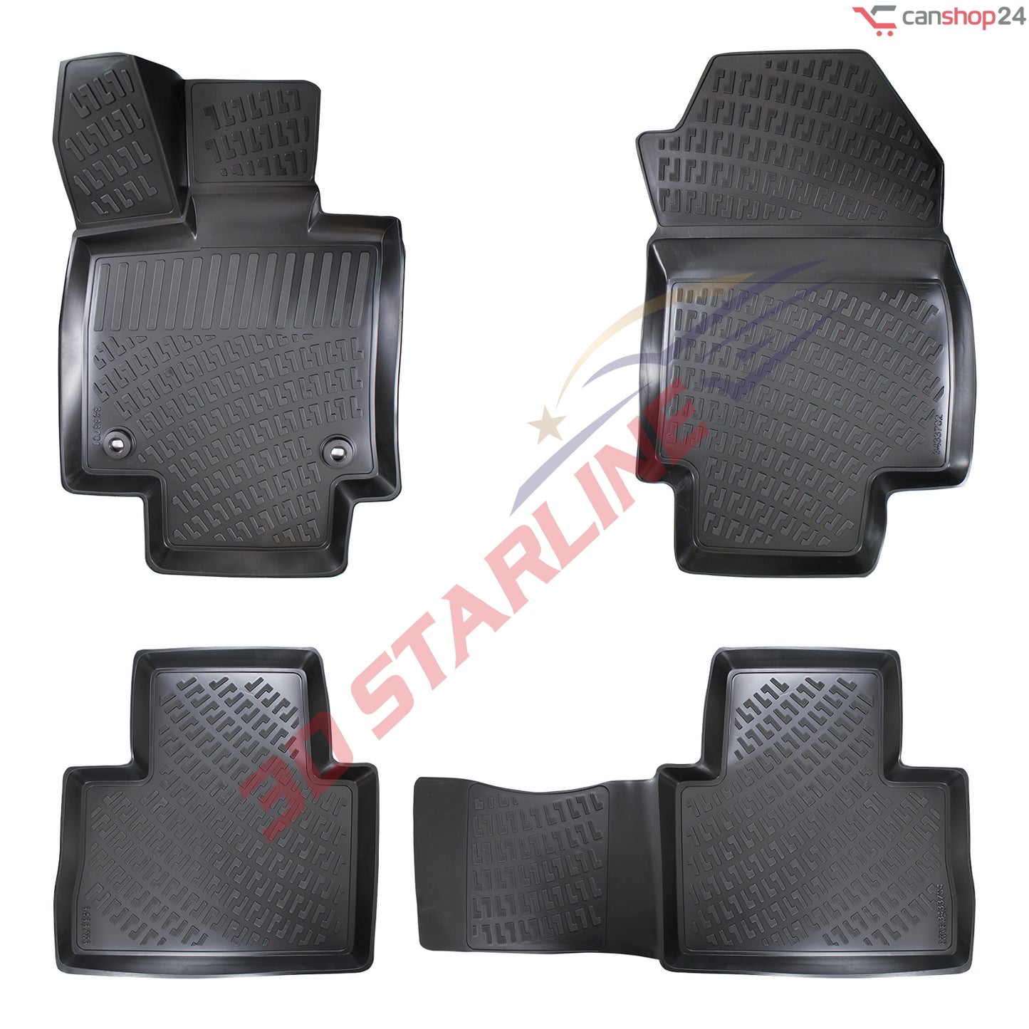 3D Starline Gummimatten Set für TOYOTA RAV4 5.Gen (XA50) ab 2018 Auto Fußmatten passgenaue ekstra hoher