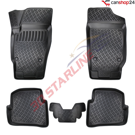3D Starline Gummimatten Set für SEAT IBIZA (IV) 2008-2017 Auto Fußmatten passgenaue ekstra hoher