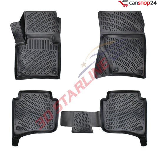 3D Starline Gummimatten Set für VW TOUAREG (2.Gen) 2010-2015 Auto Fußmatten passgenaue ekstra hoher