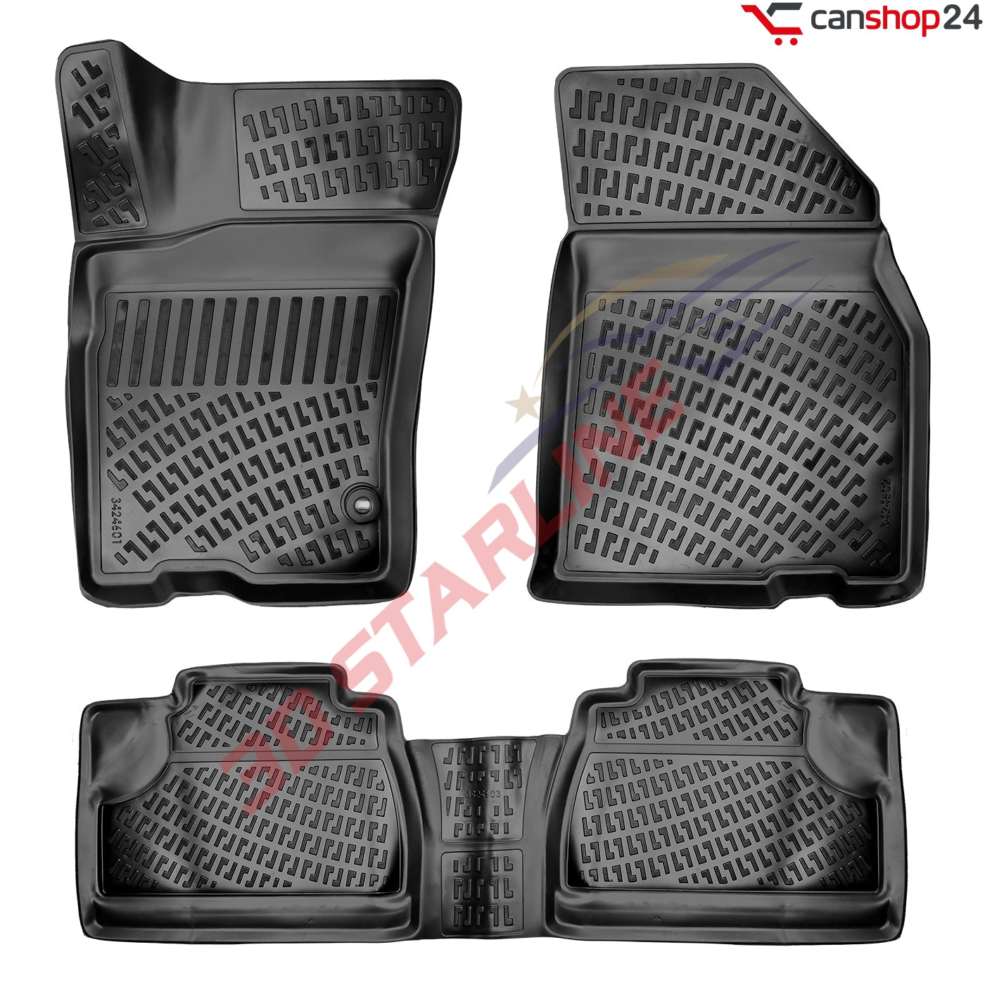 3D Starline Gummimatten Set für MERCEDES-BENZ ML (W164) 2006-2011 Auto Fußmatten passgenaue ekstra hoher