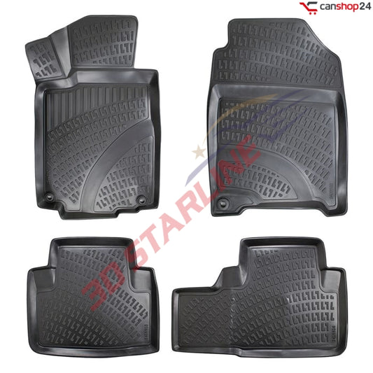 3D Starline Gummimatten Set für HONDA CR-V (4.Gen) 2012-2017 passgenaue Auto Fußmatten ekstra hoher