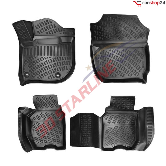 3D Starline Gummimatten Set für HONDA JAZZ (3.Gen) 2015-2019 passgenaue Auto Fußmatten ekstra hoher