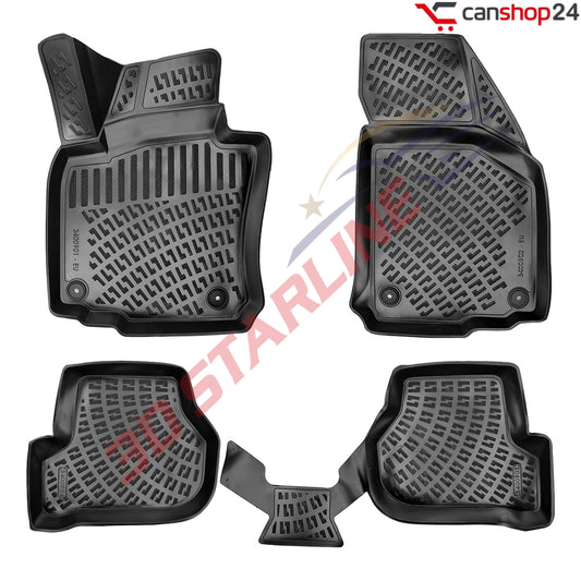 3D Starline Gummimatten Set für SKODA OCTAVIA (II) 2004-2012 Auto Fußmatten passgenaue ekstra hoher