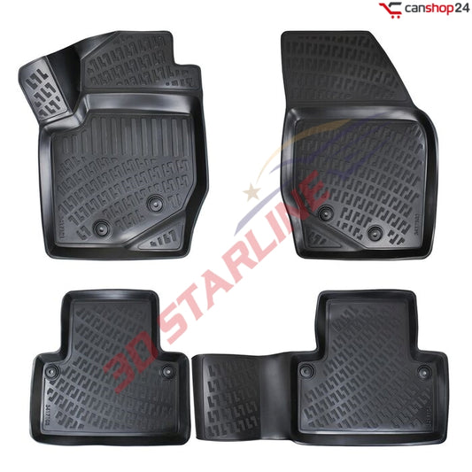 3D Starline Gummimatten Set für VOLVO XC90 (1.Gen) 2002-2014 Auto Fußmatten passgenaue ekstra hoher