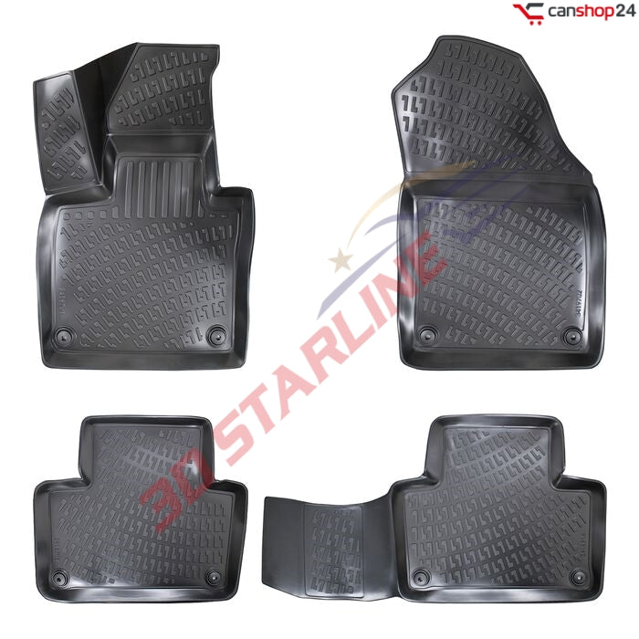 3D Starline Gummimatten Set für VOLVO XC90 (2.Gen) ab 2015 Auto Fußmatten passgenaue ekstra hoher