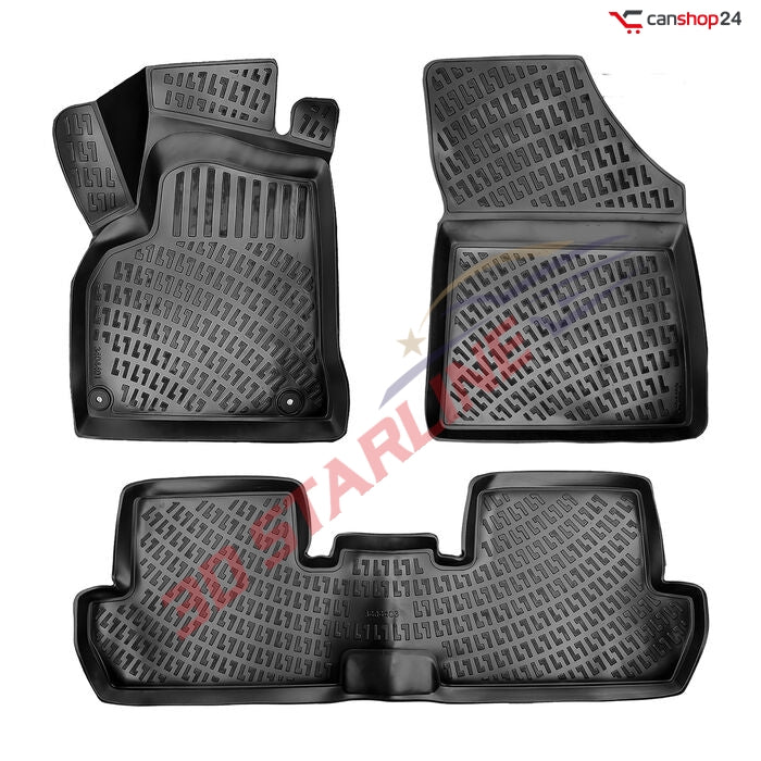 3D Starline Gummimatten Set für PEUGEOT 5008 (1.Gen) 2009-2016 Auto Fußmatten passgenaue ekstra hoher