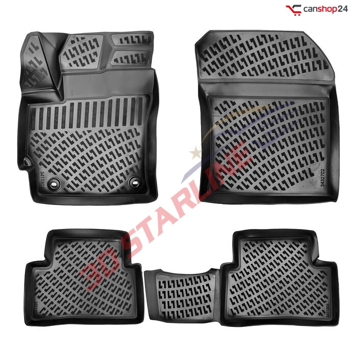 3D Starline Gummimatten Set für TOYOTA Corolla ab 2018 (Schrägheck) Auto Fußmatten passgenaue ekstra hoher