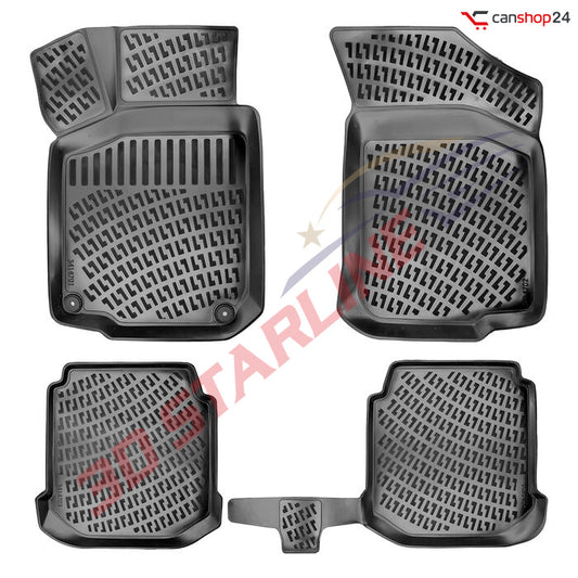 3D Starline Gummimatten Set für VW GOLF 4 (IV) 1997–2004 Auto Fußmatten passgenaue ekstra hoher