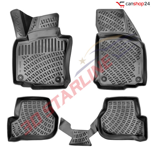 3D Starline Gummimatten Set für VW SCIROCCO (3.Gen) 2008-2018 Auto Fußmatten passgenaue ekstra hoher